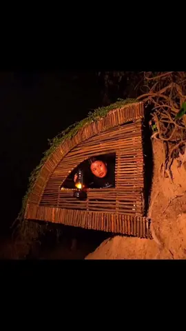 Craft Woodworking to Build Log Cabin to Survive in the Wild#bushcraft #building #survivalskills #shelter #forest #survival #camp 