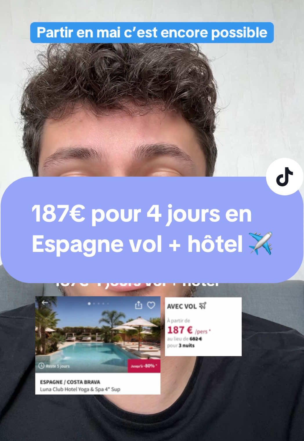 Bon plan voyage | 187€ pour partir 4 jours en mai dans un hôtel 4⭐️ en demi pension (vol+hôtel) c’est sur @Voyage Privé #espagne #costabrava #bonplan #voyagepascher #bonplanvoyage #weekendmai #mai #astucevoyage 