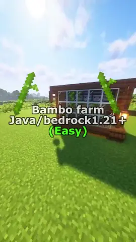 Easy Bambo Farm!🎍🔨(java/bedrock1.21+) #fyp #mc #minecrafttutorial #Minecraft #tiktokgaming #bamboo