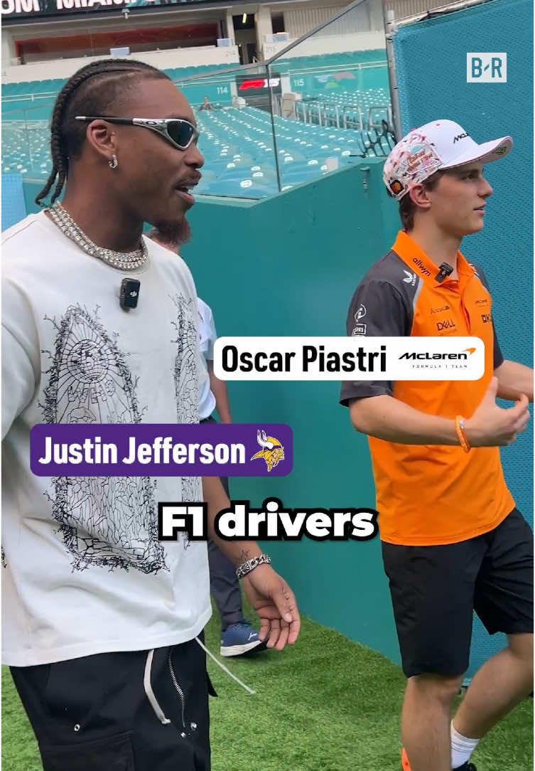“Walk & Talk” with Justin Jefferson and Oscar Piastri 🗣️ #F1 #mclaren #f1miami #justinjefferson #oscarpiastri 