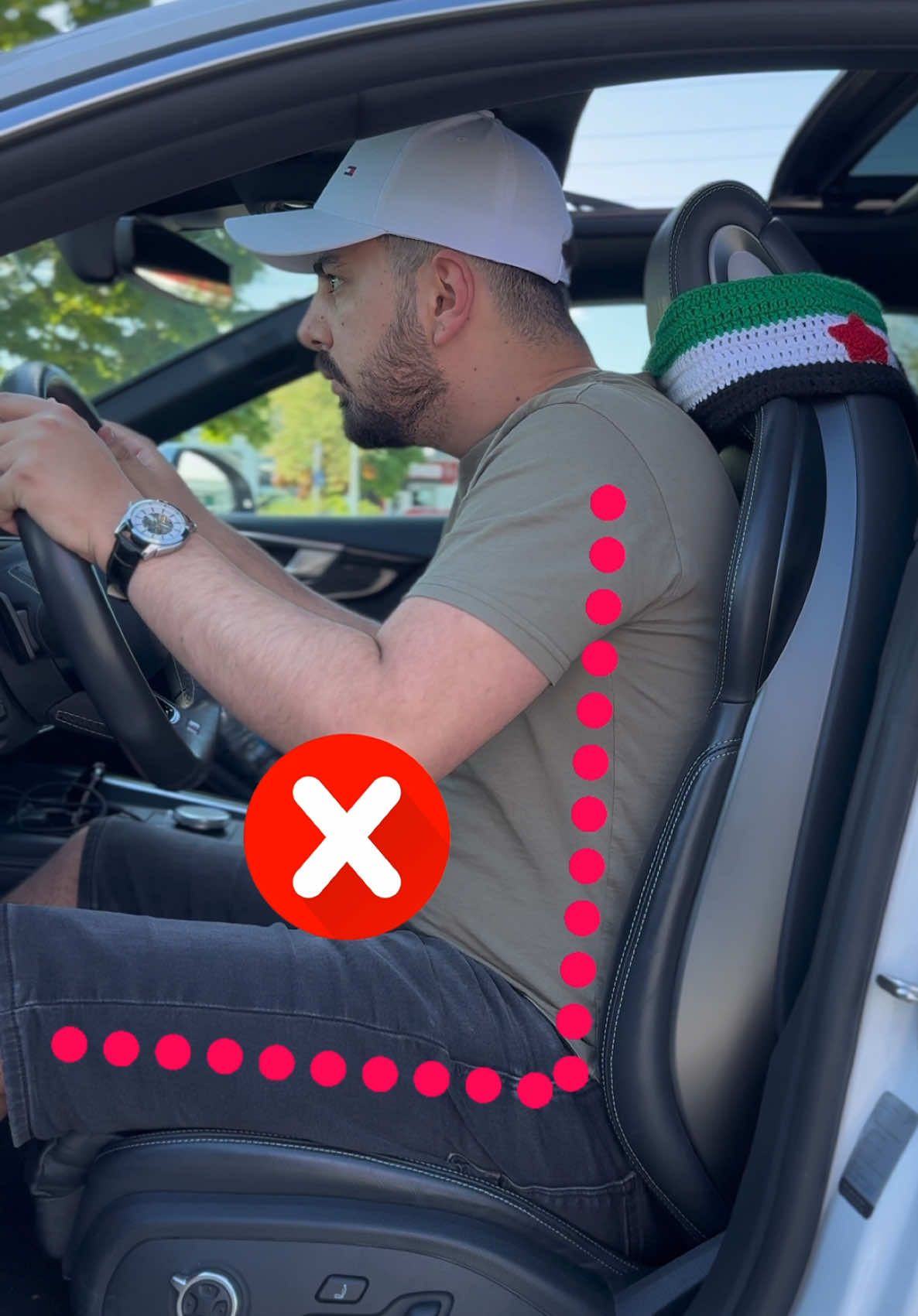 تعديل مسند الظهر في السيارة بالشكل الصحيح  #باسل_الرفاعي #تعلم_القيادة #المانيا #bassel_alrifai #fahrenlernen #viral 