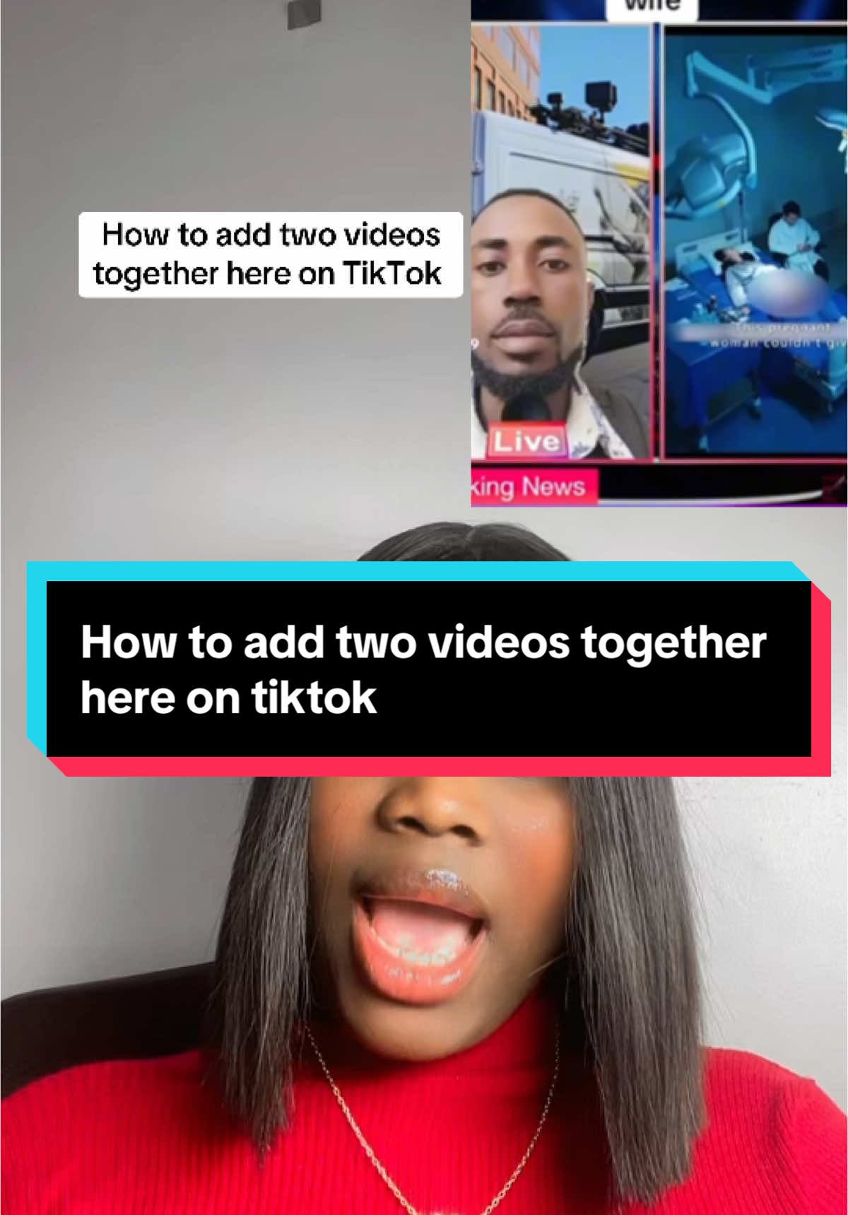 How to add two videos together here on TikTok #creatortips #tiktoktips #newontiktok #tiktokbeginners #drqueenzoe 