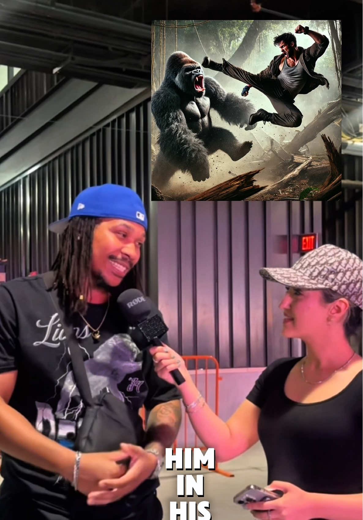 In a fight between 100 men vs. 1 gorilla who wins? These two were probably one of my favorite responses I got! #fyp 