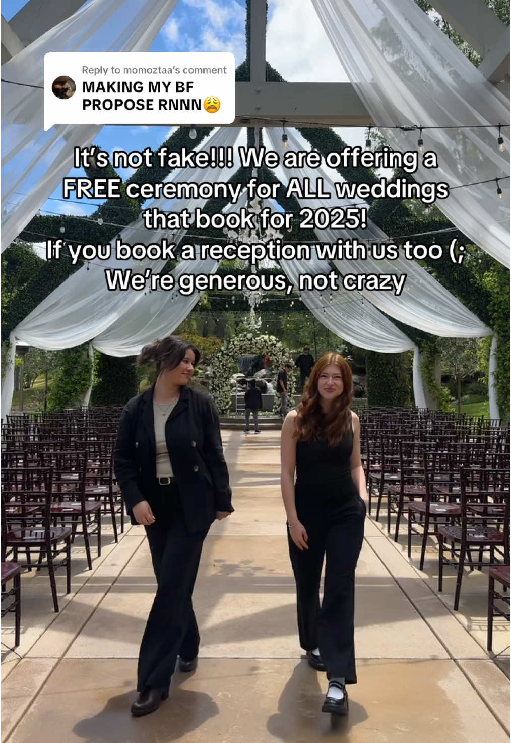 Replying to @momoztaa DM us or click the link in our Instagram bio to inquire!! #wedding #weddingtiktok #fyp 