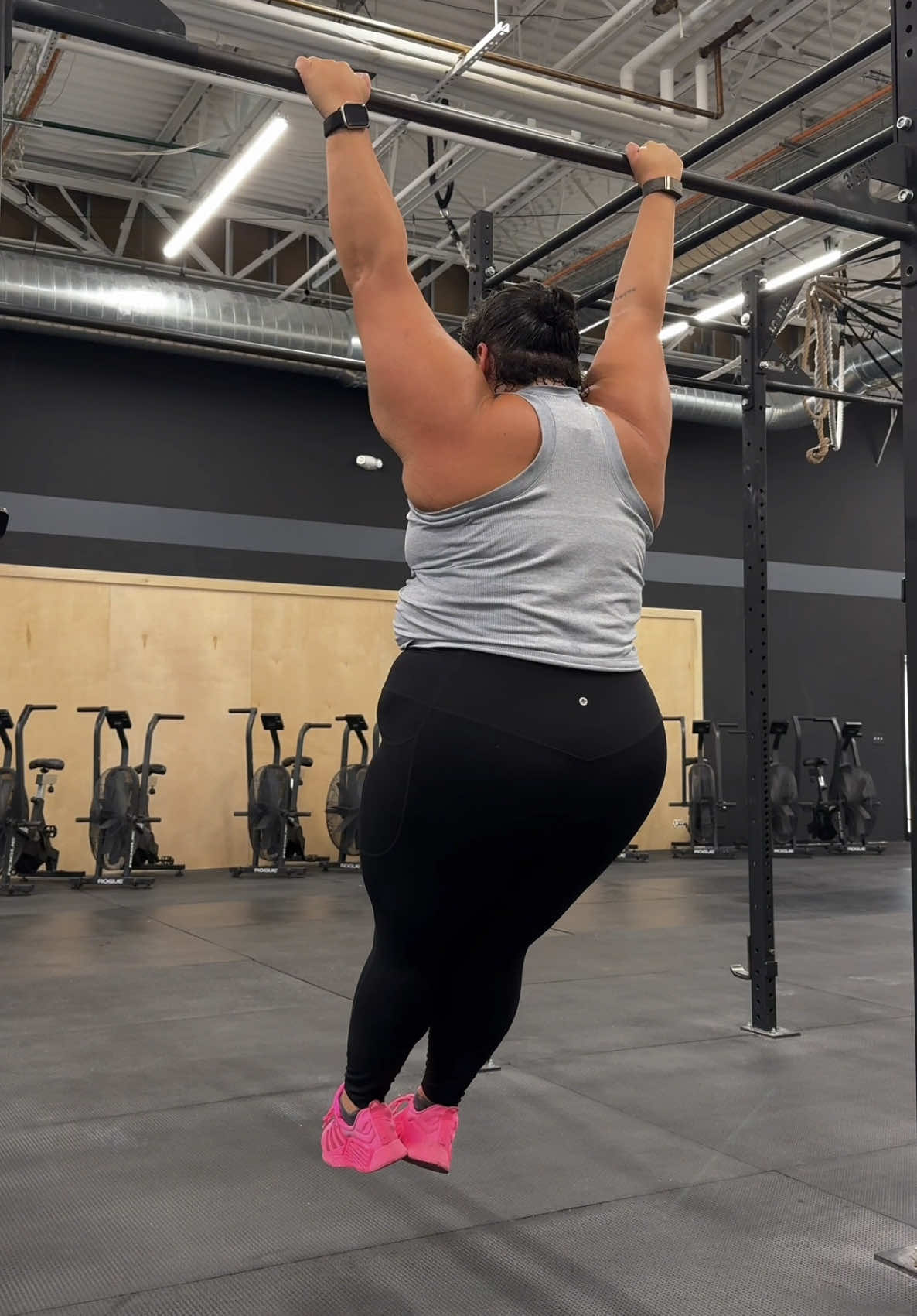 road to pull ups #crossfit #fitnessmotivation #plussizefitness #pullups #fitnessjourney 