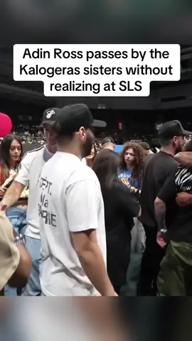 Adin Ross passes by Kalogeras sisters at SLS #kickstreaming #fyp 