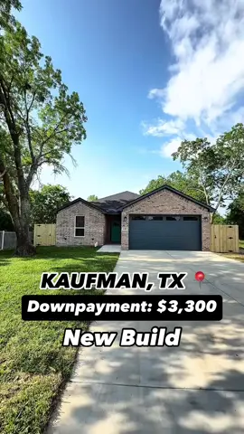 On the outskirts of Dallas, TX 🤠 You can purchase this home with just $3,300 down using a conventional loan requiring 1% of the purchase price! ✅3 BEDS ✅2 BATHS  ✅1,517 sqft  ✅2025 BUILD  ✅10 Ańos de Garantía  John Paul Sanchez, REALTOR®️ Only 1 Realty Group  📧 johndfwrealtor@gmail.com 📲214.694.5509   #realtor #realestate #newconstruction #dallas #texas #dallasrealtor® #dallas #firsttimebuyer #Home #newhome #dallashomes #texashomes  #newbuild #firsthome #dallashomes #kaufman #kaufmancounty #forney #crandall #terrell