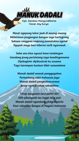 Manuk Dadali |  Lagu daerah Sunda yang penuh makna dan sangat cinta tanah air. Yuk, lestarikan budaya Indonesia Cipt. Sambas Mangundikarta Voc. Aty Surya Full Video : Akurama Record Link: https://www.youtube.com/watch?v=EQezAn4Xf4k #lagu #lagusunda #lagusundaviral #viral #pyf #jawabarat #barayasunda #bapakaing #urangsunda #budayasunda #tiktokedukasi #budaya 