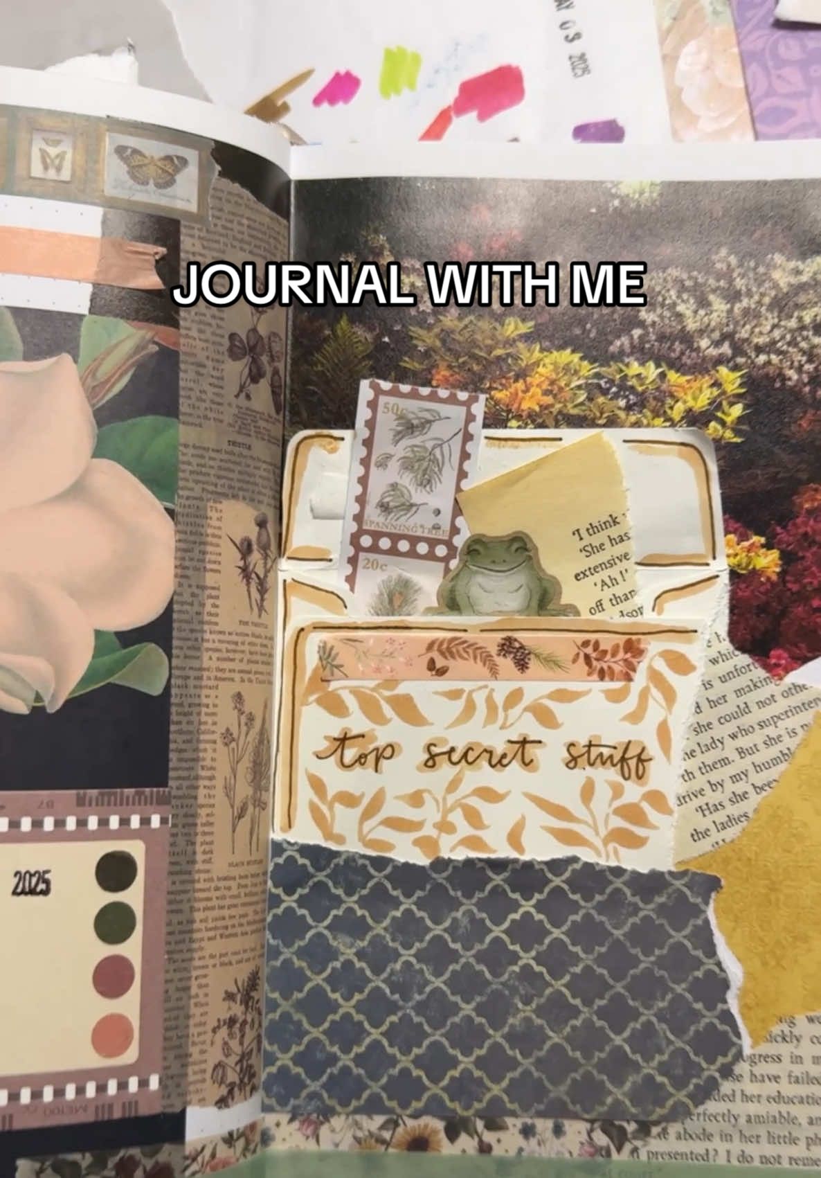 top secret stuff  #ktscanvases #journaling #junkjournal #scrapbookjournal #collage 