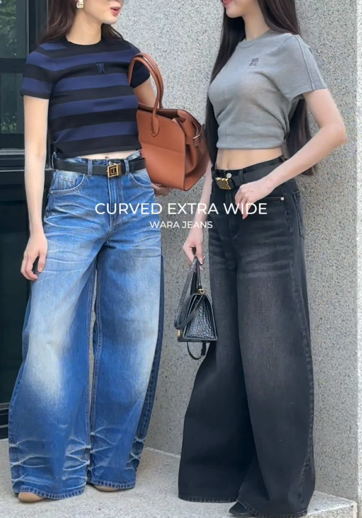 เดือนนี้ของใหม่ฉ่ำมาก!!  เดือนที่ยีนส์ทรง Best seller  Curved Extra Wide ออกสีใหม่‼️ Fade Dark Wash , Wash Black ต้องมี ต้องเก็บนะ โคตรเท่เลย!!! #แต่งตัวคู่เพื่อน #wara_official #ไอเดียแต่งตัว #warajeans #fitcheck 