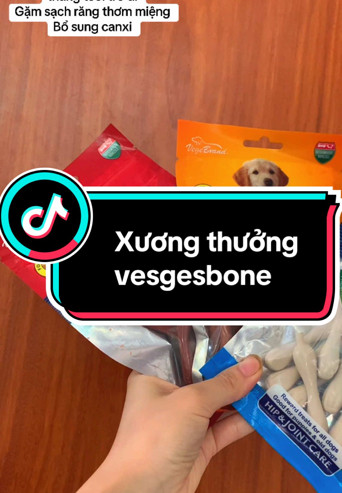 Xương thưởng vegebones gặm sạch răng thơm miệng cho cún #thucung #thucanthucung #xuonggam 