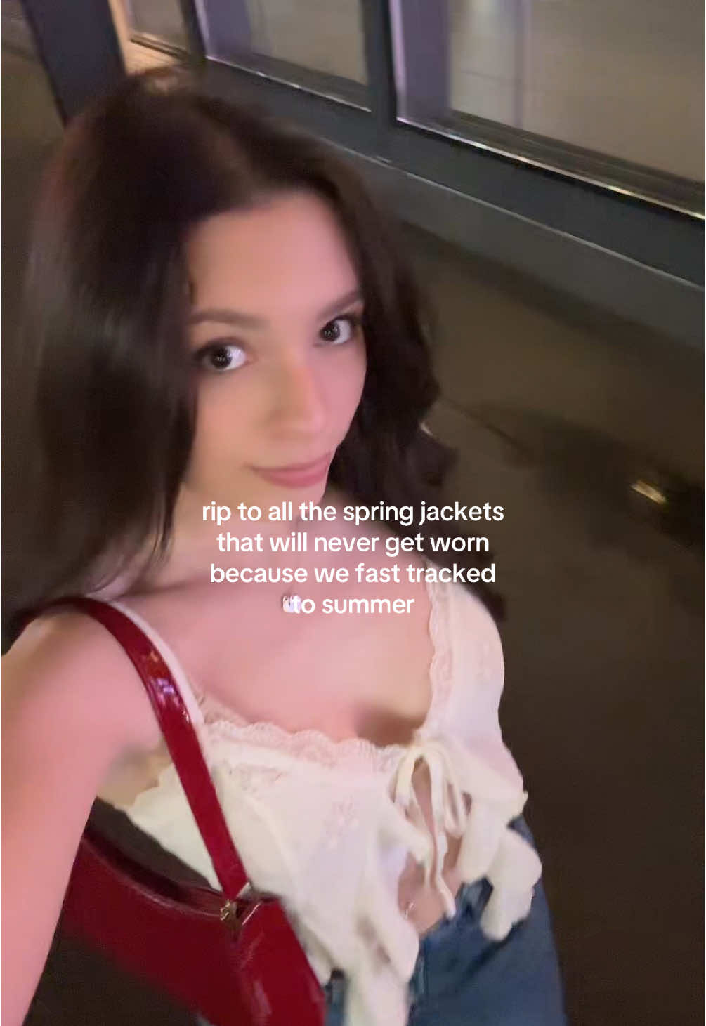 going out without a jacket is LIBERATING so idc !!!!!!!  #SpringToSummer #WeatherWhiplash #OOTDStruggles #TikTokFashion #NYCStyle  
