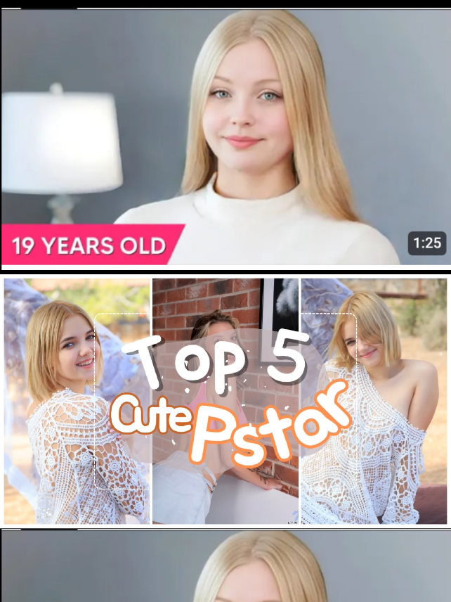 Top 5 cute Pstar  #top10 #Young #Beautiful #actresses #w2bmotivation 