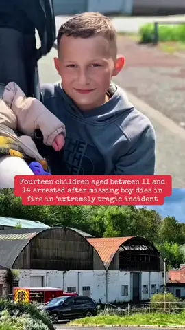 Fourteen children aged between 11 and 14 arrested after missing boy dies in fire in ‘extremely tragic incident #breakingnews #crime #arrests #fyp #trending #viral 