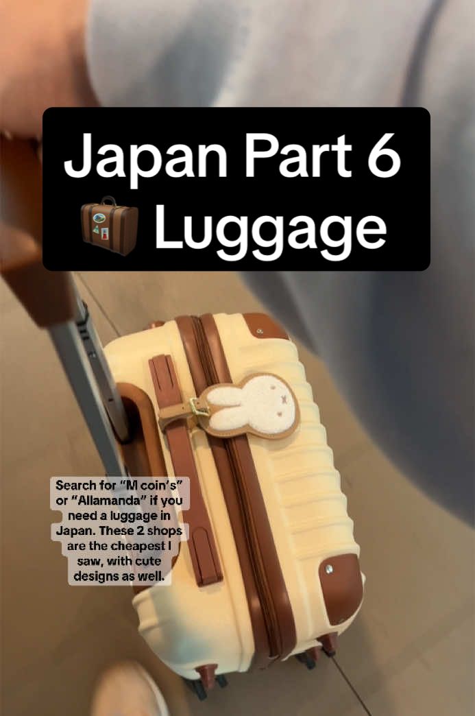 Japan Part 6 - I went to Japan with 1 less luggage bag cause I saw that they are cheap luggages there! True enough I found 2 shops - “M coin’s” and “Allamanda” that sells cheap luggages. The designs are cute as well. Miffy stuff are quite expensive though but glad I at least got 1 Miffy thing 🥹 initially wanted a Miffy luggage but it was crazy expensive. #miffyandfriends #miffy #cuteluggage #kyotojapan #kyototravel #japantravel #osakajapan 