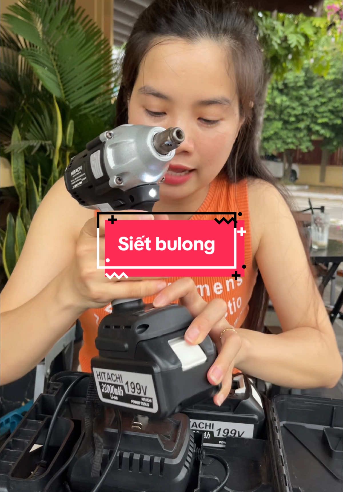 Siết bulong Hitachi #thanhmai92 #cokhi #sietbulong #sietbulongdungpin #maysietbulong 