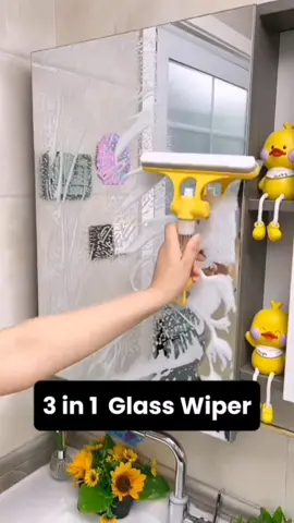 3 in 1 Mirror Wiper 🔥 #mirrorcleaning #mirror #mirrorwiper #glasscleaner #cleaninghacks #cleaningtiktok #cleaning 