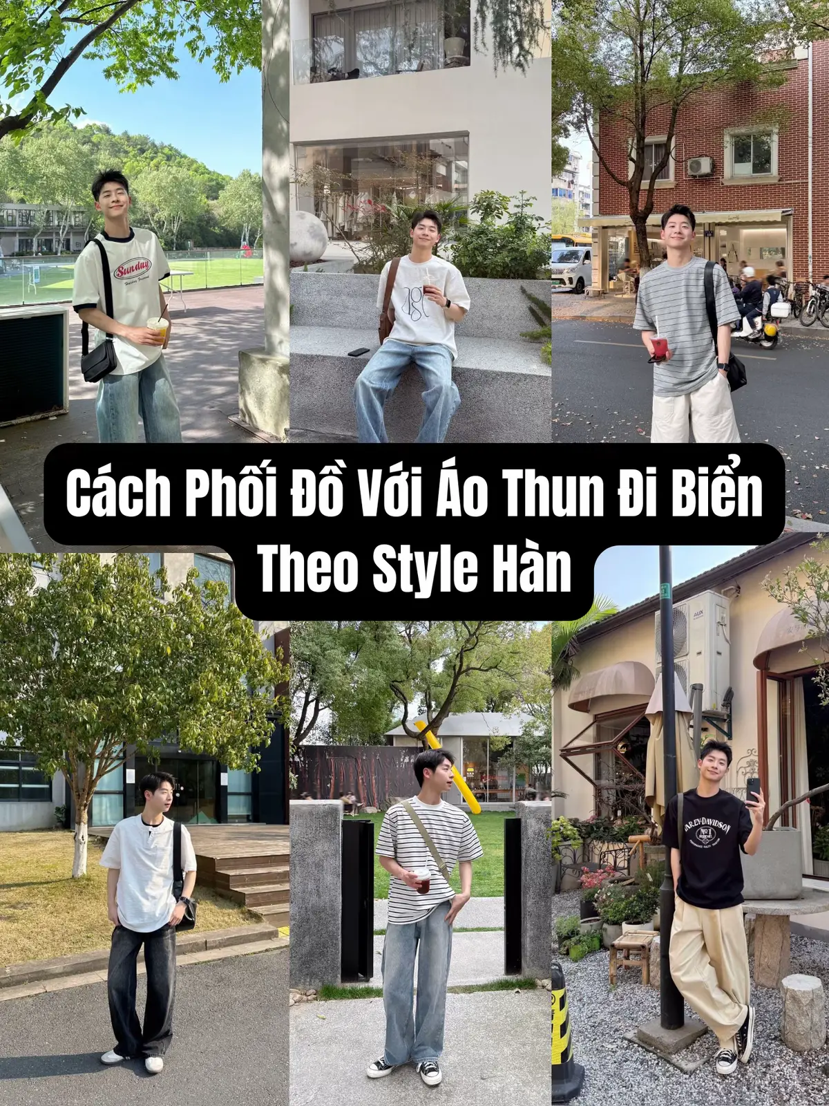 Phối đồ voiw áo thun đi biển #xuhuong #xuhuongtiktok #foryou #fyp #Summer #beach 
