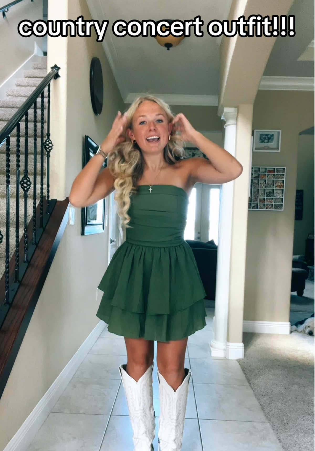 The best summertime country concert outfit!!! The perfect country concert dress! #ad #countryconcert @CiderCloset trying to channel my inner @Megan Moroney 