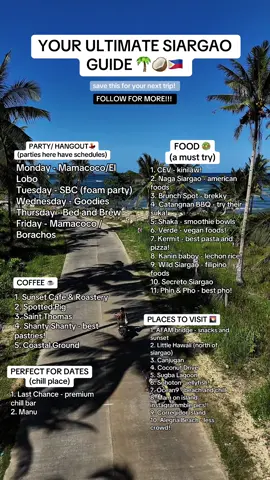 Save these for your upcoming Siargao trips!!!  #siargao #foryoupage #fyp #foryou #traveltok #backpacking #travel 