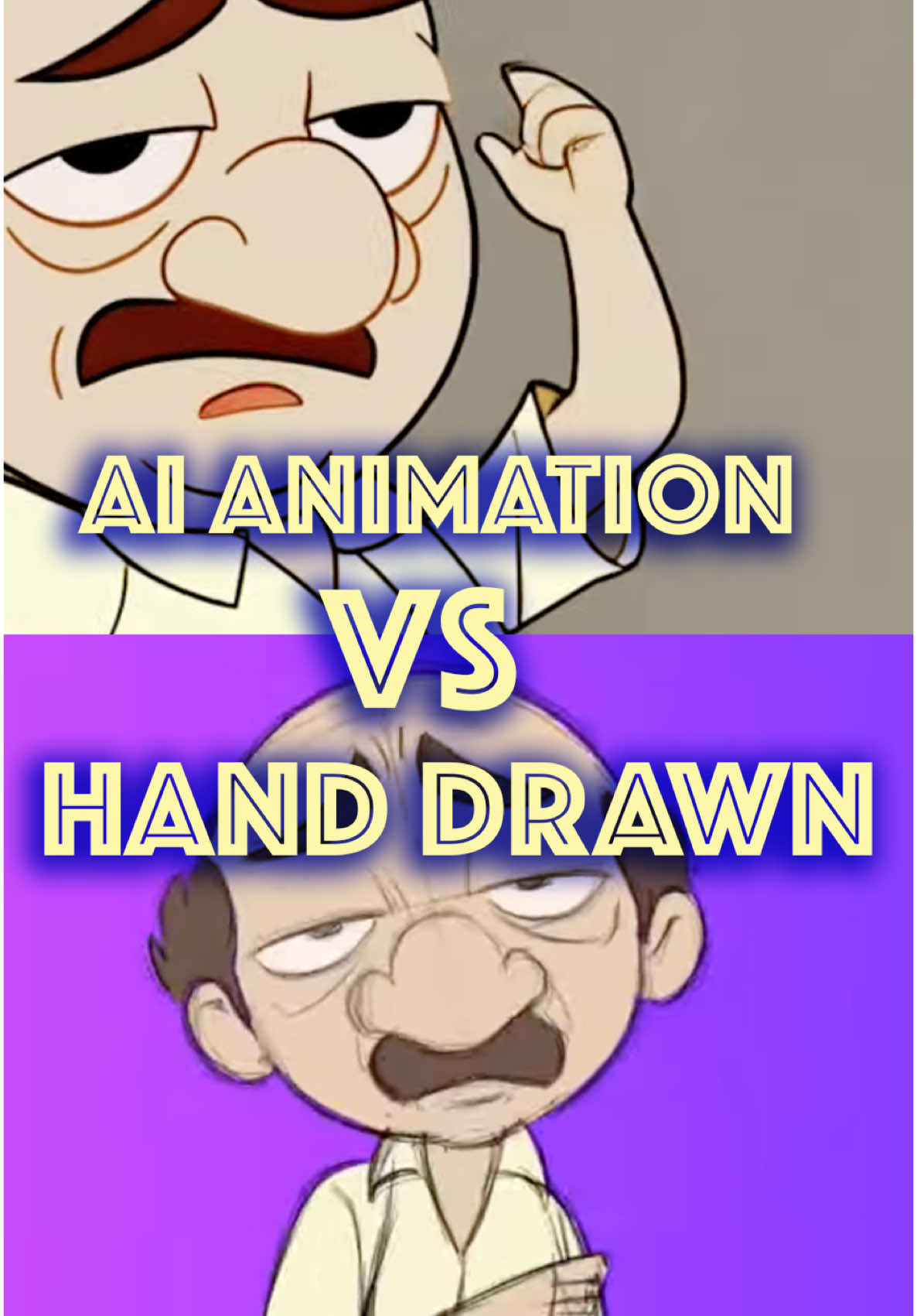 Ai animation VS Hand Drawn #fyp #ai #animation #cartoon #handdrawn 
