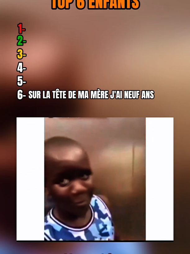 TOP 6 ENFANTS #top #enfant #humour 