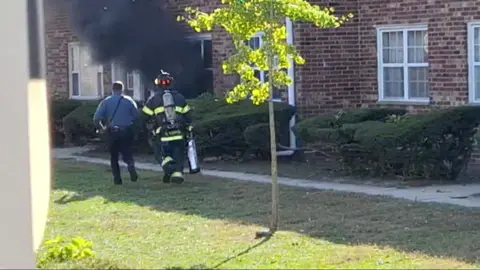 🔥Rescue of a child caught on camera. 🔥 FF/Inspector Nick Simons and Chief Brian Pemberton were recognized this morning with the Medal of Valor for the rescue of a child from an apartment fire without the protection of a hoseline on October 26, 2024 in Ocean Township (NJ). The child survived and is expected to be released from the hospital soon. Well done brothers!! #BlueCollarFiremen 🎥: anonymous bystander