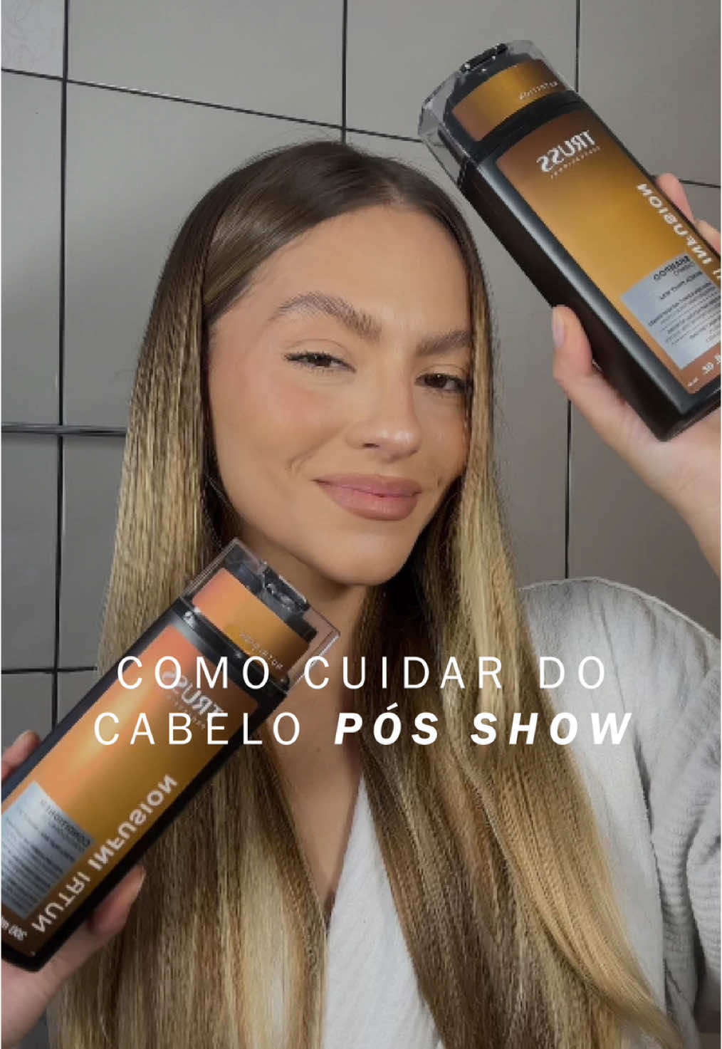 Cuidar dos cabelos pós-show também é atitude de diva pop. 🧡 Com a linha Nutri Infusion de TRUSS, você atinge o auge da nutrição capilar com tecnologia de salão e resultados visíveis. CUPOM de desconto “HAIRPOP” liberado para todas as divas TRUSS, no site de @belezanaweb! #NutriInfusion #TRUSS #BlondeIsPop