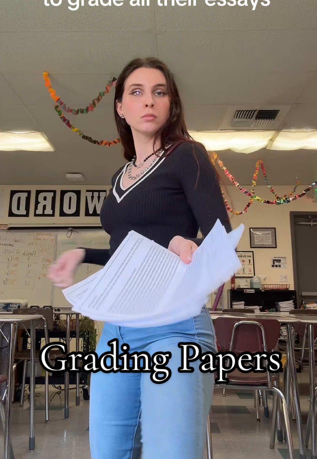 I can already hear the comments, “mAyBe iF yOu GoT oFf TiKtOk” -babes, I don’t make it a habit to work unpaid hours. Do you? #teacher #students #grading 
