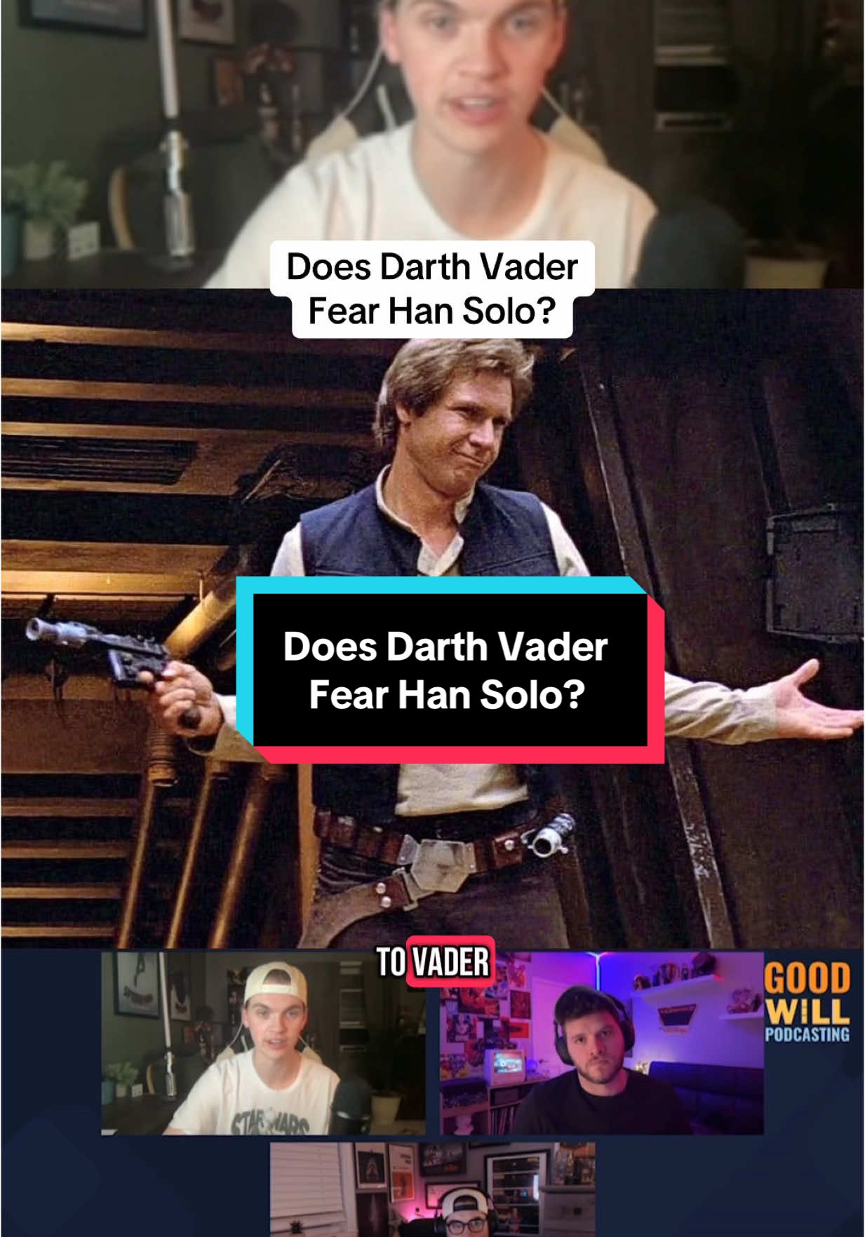 Does Darth Vader have a fear of Han Solo's pure Aura? This is from our episode that comes out next week where we discuss the Original Star Wars Trilogy alongside our expert @Modern Mythos | 🍿 📺 🎮 I before you check out that one make sure you go check out our prequel episode and our Andor episode that will be out this Wednesday! #starwars #maythe4thbewithyou #may4th #starwarsfan #darthvader #hansolo #movies #movietok #films #filmtok 
