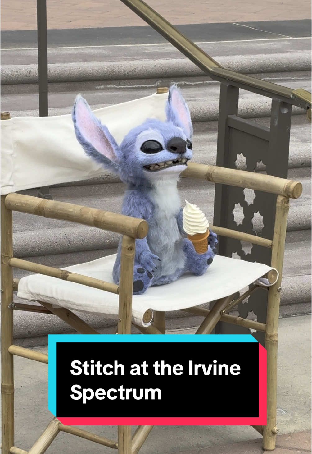 Went to see Thunderbolts for a 2nd time and saw this lil guy chillin with an ice cream #liloandstitch #stitch #disney #irvinespectrum #disneymagic #experiment626 #regalcinemas 