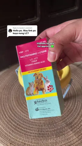 Replying to @mandy Best tandem po ang Lc vit at coatshine vitamins for pets🫶🏻 #lcvitamins #multivitaminsforpet #petsvitaminscatsanddogs #lcmultivitaminssyrupforpet 