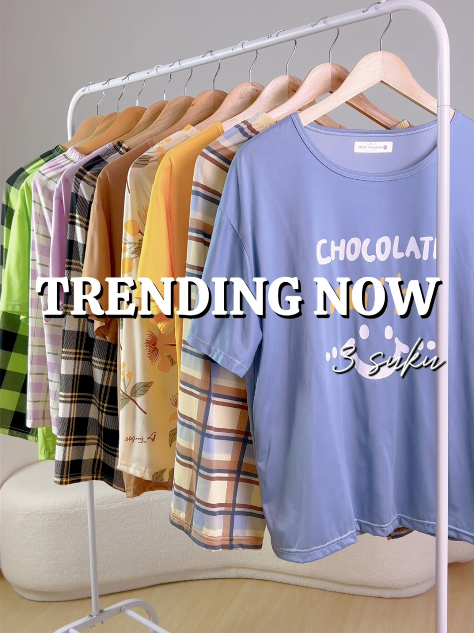Dapat satu set terus! Bukan takat lawa je, selesa pun ya amat 😍 #missypyjamas #bajurumah #homewearset #loungewear #nightwear #bajutidur #racuntiktok #tiktokshop #yth_izz 