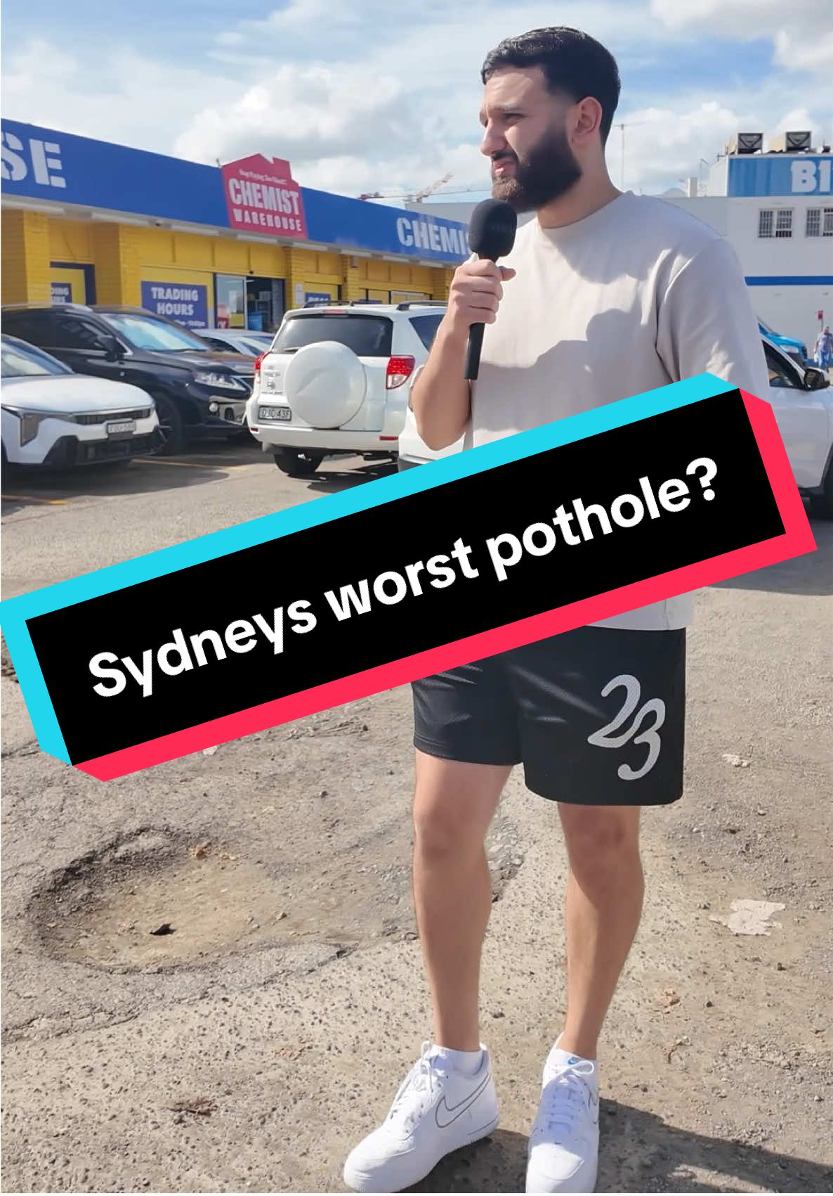 Jokes aside, that’s actually so bad 🫠 #pothole #fairfield #sydney #roads 