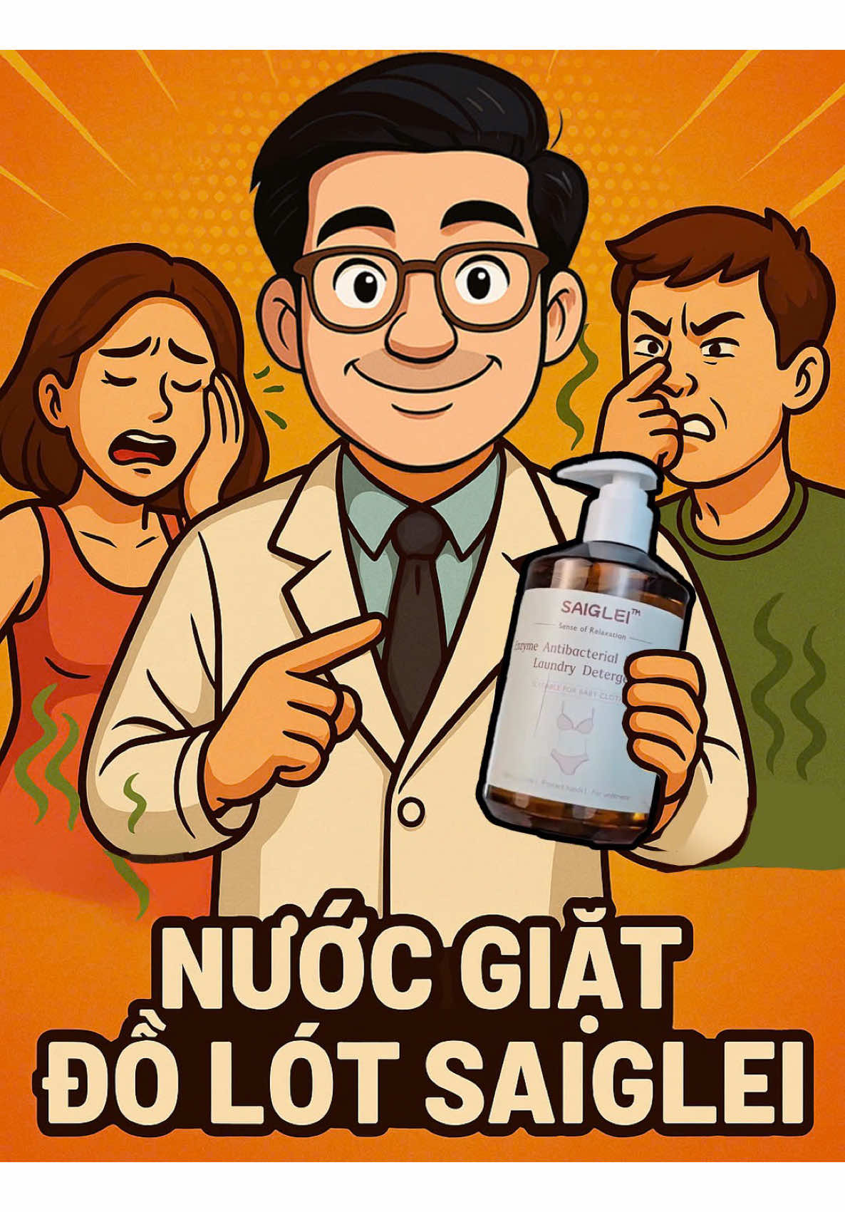 Nước giặt chuyên dụng cho đồ lót:  giặt sạch – kháng khuẩn – bảo vệ vải. #SAIGLEI #SAIGLEI.VN #nướcgiặtđồlótSAIGLEI 