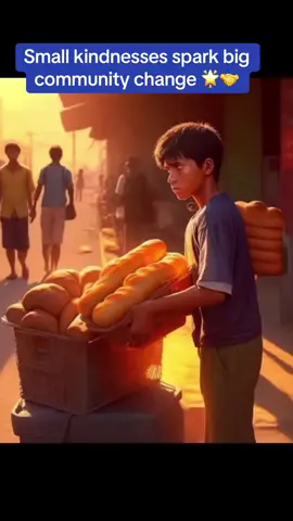 #creatorsearchinsights The Bread Boy: A Tale of Kindness and Community Change Once in a small, bustling town, there was a young boy known as the Bread Boy because he delivered fresh bread every morning to the local market. One day, he noticed a poor family struggling to buy enough bread for their children. Moved by their plight, the boy quietly shared his own bread with them, ensuring the children had enough to eat. Word of his kindness spread through the town. Inspired by his actions, other townspeople began to do small acts of kindness—sharing food, helping neighbors, supporting local charities. Over time, these acts created a ripple effect, transforming the town into a more caring and compassionate community. This reminds us that even small gestures can lead to big change. It teaches the importance of kindness, empathy, and community spirit—values that can inspire us all to make a difference in our own neighborhoods. #KindnessMatters #CommunitySupport #SmallActsBigImpact #Inspiration #Compassion #TogetherWeCan #SocialChange #ActsOfKindness #BetterTogether #MakeADifference #CommunityLove #HistoryStories #PositiveVibes #ChangeMakers