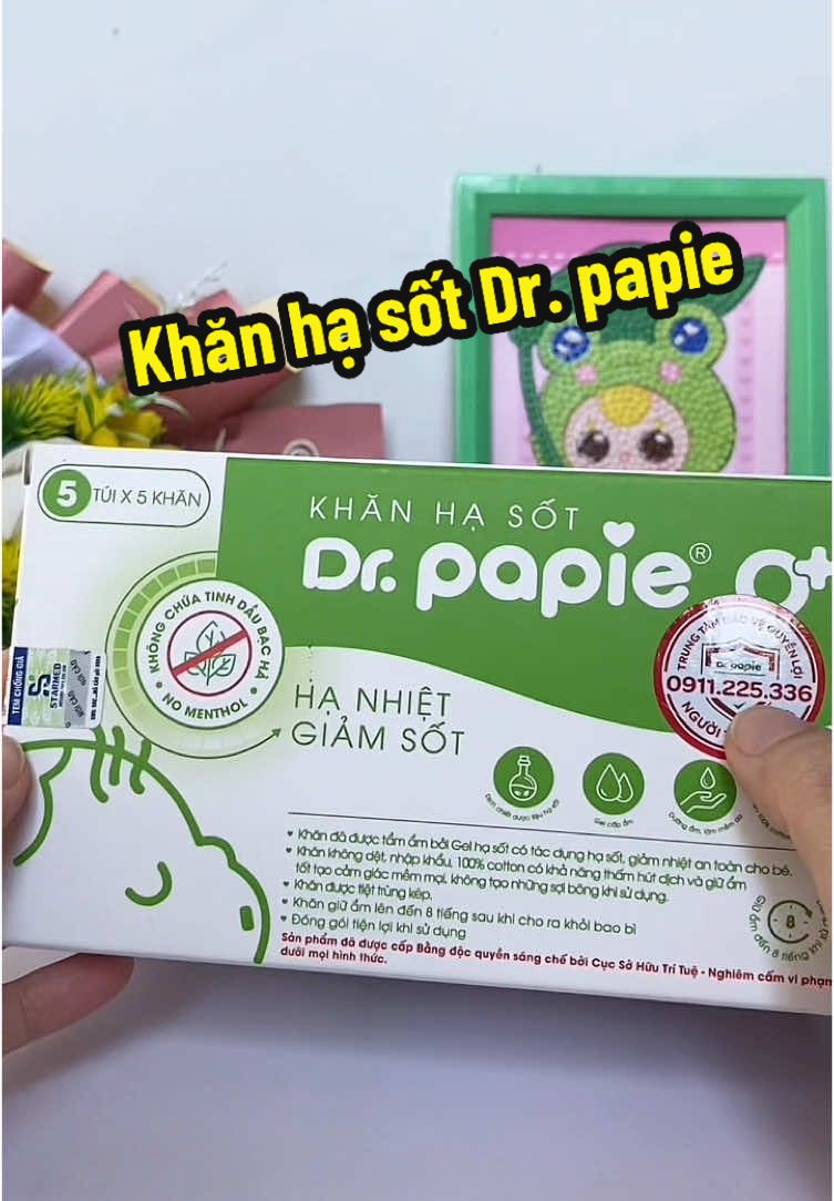 Khăn lau hạ sốt cho trẻ sơ sinh trở lên. #xuhuong #tiktok #khanlauhasot #khanlauhasotdrpapie 