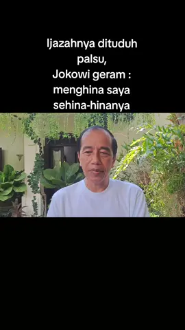 Tuduhan ijazah palsu, Jokowi geram dan menrasa dihina dan direndahkan  #jokowi #ijazahjokowi #ijazah #jokowidodo #presidenjokowi #presiden #fypage #foryoupageofficiall 