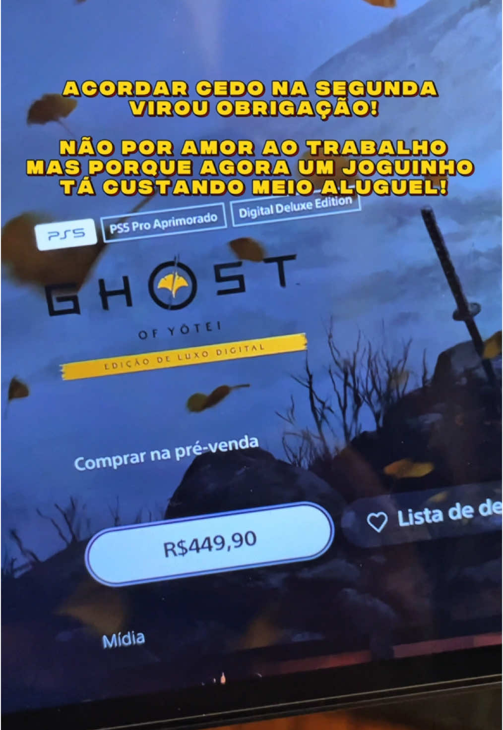 Segunda-feira chegou e os jogos não se pagam sozinhos!  #Trabalhar #GameCaro #Vidadegamer #gamer 