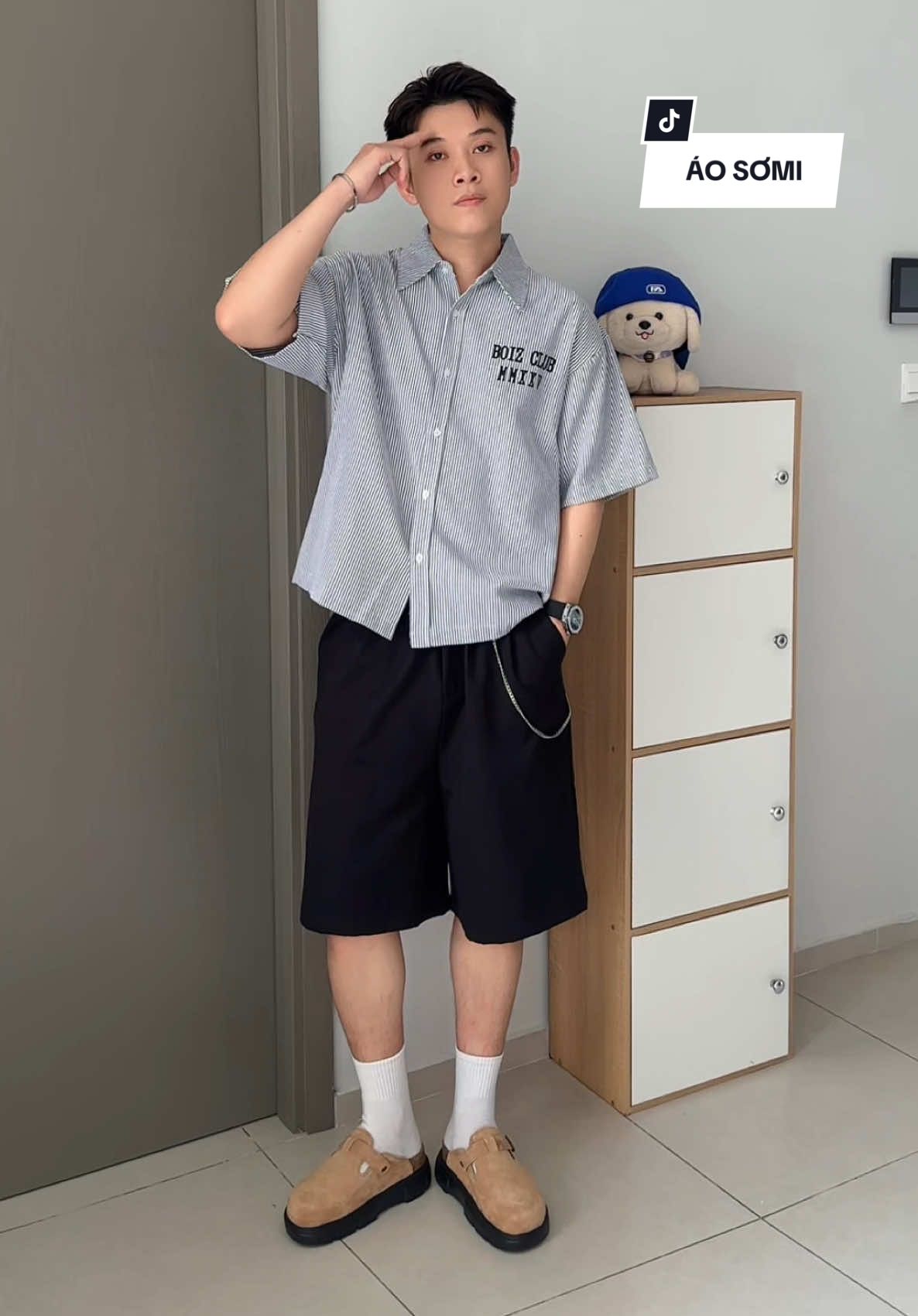 Áo sơ mi boxy ngắn tay BOIZ CLUB 👏 #goclamdep #outfit #aosomingantay #aosomiboxy #aosominamnu #boizclub #bứtphá #iamloc1108 