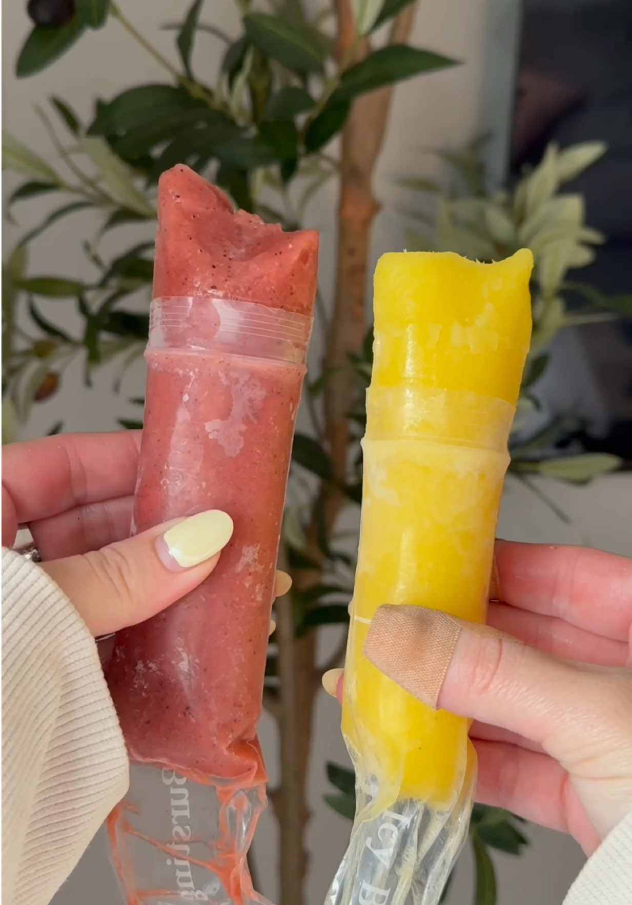 homemade popsicles🍓🥝🍍🥭 these are PERFECT for summer!☀️ and i obviously had to make some treats for teddy & daisy with the leftovers (watch till the end to see)🤭  i have everything in my amaz0n storefr0nt✨  #asmr #homemadepopsicle #popsicles #Summer #summertreats