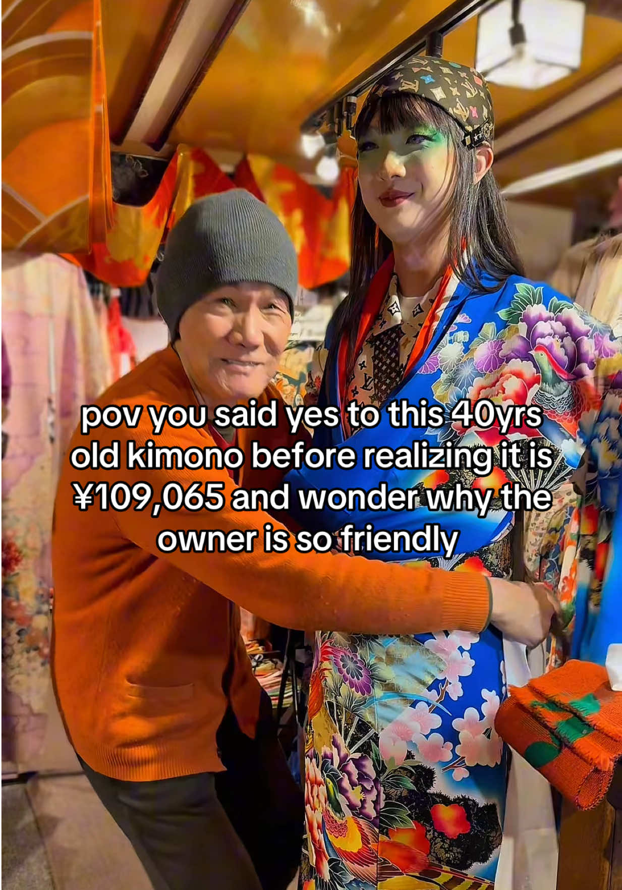 my taste too good it’s always the most expensive one 🥲 #kimono #vintageclothes #shopping #kyoto #kimonorental #fypシ #fypシ゚viral #kyototravel #japantravel  #creatorsearchinsights 