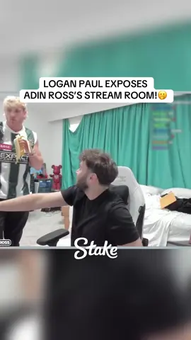 LOGAN PAUL EXPOSES ADIN ROSS’S STREAM ROOM!🫢 #loganpaul #adinross #streamer #live #exposed 