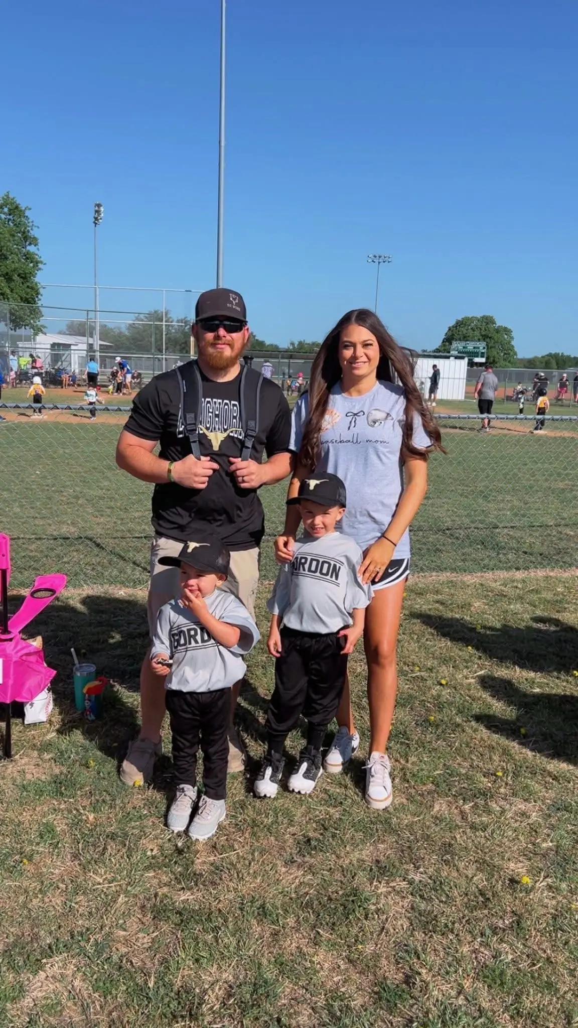 Love this life I’m blessed to live. Growing faster than I like. #boys #dad #son #Love #baseballboys 