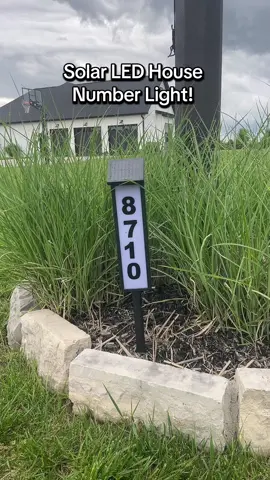 How stinking cute is this?! I love that people can see the house number from our lane now!! It matches our house perfect too! 🖤🤍 #tiktokshop #creatorsearchinsights #homedecor #lights #Outdoors 