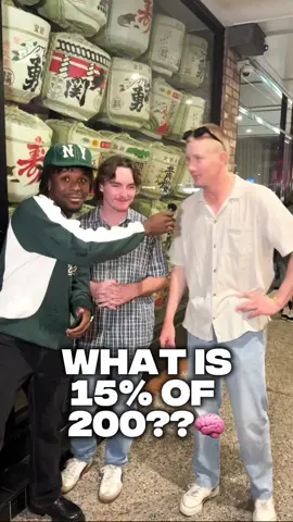 WHAT’S 15% OF 200? #mathsquiz #generalknowledge #publicinterview #streetinterview #australia #fyp 