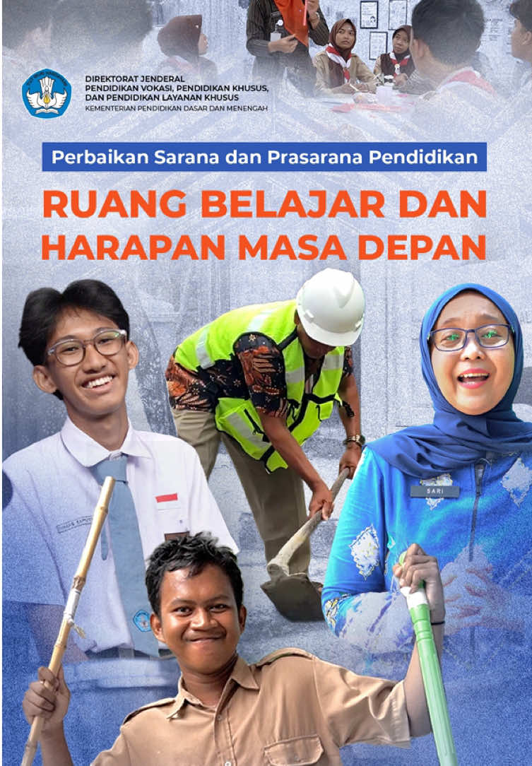 Melalui program Perbaikan Sarana dan Prasarana Pendidikan (PSPP) yang telah diluncurkan Presiden Prabowo pada Hari Pendidikan Nasional, Jumat, 2 Mei lalu, kita terus berusaha menciptakan ruang-ruang yang aman dan nyaman dalam proses pembelajaran yang dapat menumbuhkan rasa keingintahuan. Ruang belajar merupakan tempat tumbuhnya semangat dan harapan. Ia menjadi titik awal dari perubahan besar. Mari bersama jaga mimpi dan harapan masa depan #AnakGenerasiEmas Indonesia. #PendidikanBermutuuntukSemua #kemendikdasmenramah  #PerbaikanSaranaPendidikan #SemuaBisaBerdaya