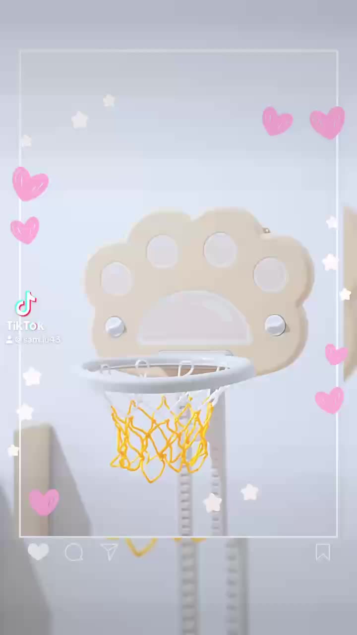 #basketballhoop Kids Basketball Hoop With Stand Height(65-126CM) Indoor/Outdoor Can Hang On Wall