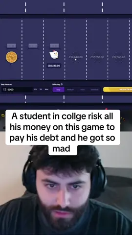 Believe me you need to see this A student in college risk all his money on this game to pay his debt and he got so mad  