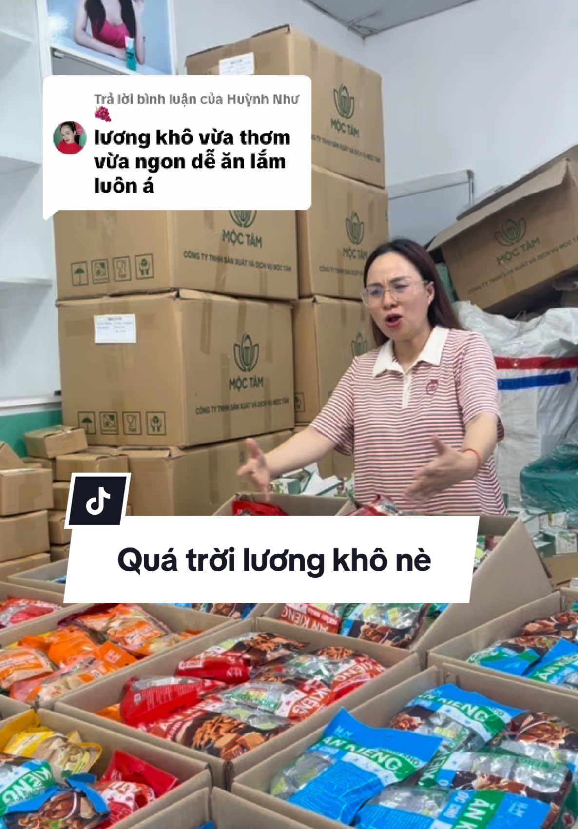 Trả lời @Huỳnh Như 🍇 Lương khô về full kho cho các bạn nè ##dangbach##tralaoikho
